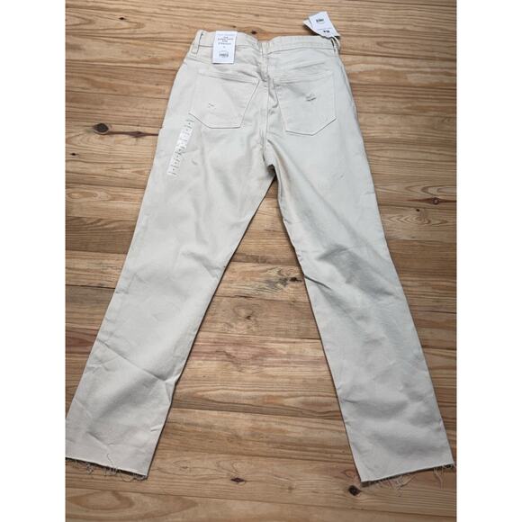 Free Assembly Women’s Denim Jeans Super High Rise Straight Size 4 Raw Hem - Picture 2 of 11